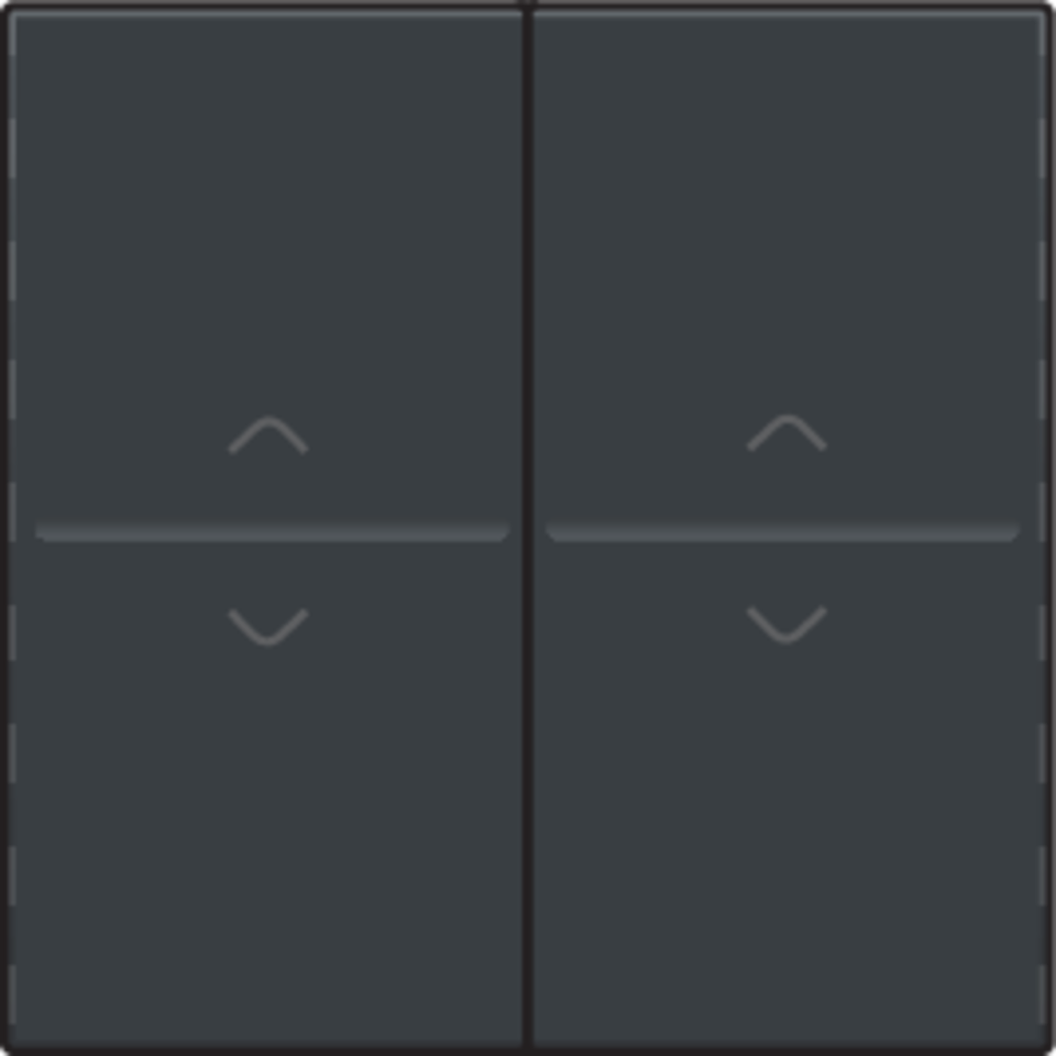Niko 122-00010: Tweevoudige toets met pijltjes 'op' en 'neer' voor draadloze schakelaar of drukknop met 4 bedieningsknoppen, anthracite coated - Image 2