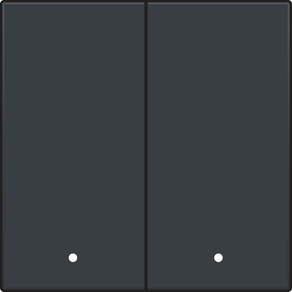 Niko 122-32004: Afwerkingsset met lens voor dubbele elektronische schakelaar of drukknop, anthracite coated - Image 2