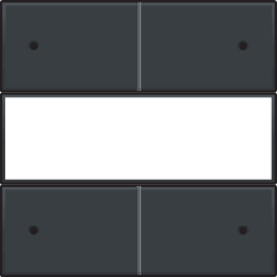 Niko 122-40350: Afwerkingsset voor 4-voudige potentiaalvrije drukknop 24 V met led en tekstveld, anthracite coated - Image 2