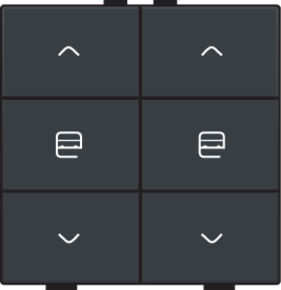 Niko 122-51036: Dubbele motorsturingsbediening voor Niko Home Control, anthracite coated - Image 2