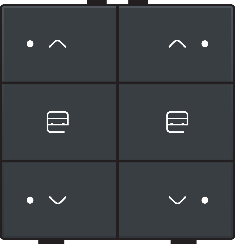 Niko 122-52036: Dubbele motorsturingsbediening met led voor Niko Home Control, anthracite coated - Image 2