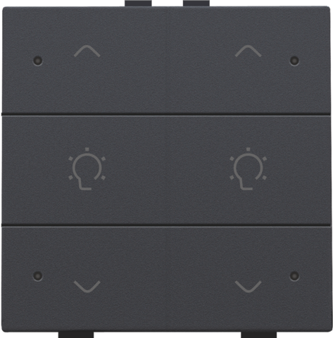 Dubbele dimbediening met led voor Niko Home Control, anthrac