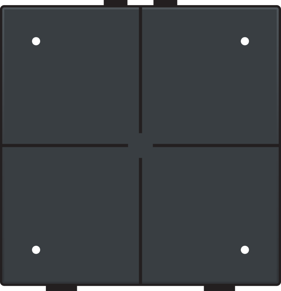 Niko 122-52204: Viervoudige drukknop met leds en comfortsensoren voor Niko Home Control, anthracite coated - Image 2