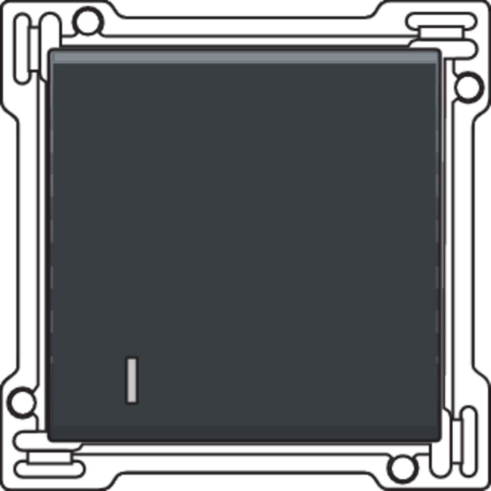 Niko 122-60005: Afwerkingsset met lens voor enkelvoudige schakelaar of drukknop, anthracite coated - Image 2