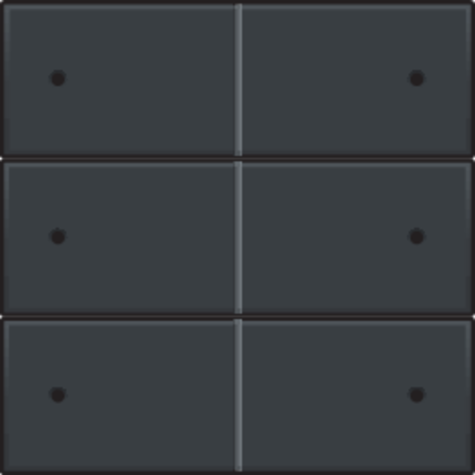 Niko 122-60150: Afwerkingsset voor 6-voudige potentiaalvrije drukknop, 24 V, met leds, anthracite coated - Image 2