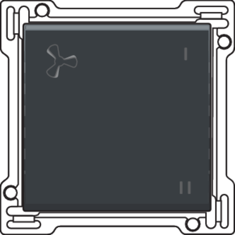 Niko 122-61106: Afwerkingsset voor mechanisch gecontroleerde ventilatiebediening, anthracite coated - Image 2