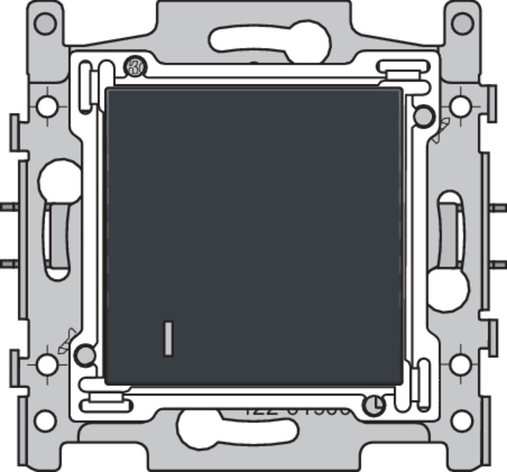 Niko 122-61900: Hotelkaartschakelaar, sokkel, schroefklemmen en afwerkingsset anthracite coated - Image 2