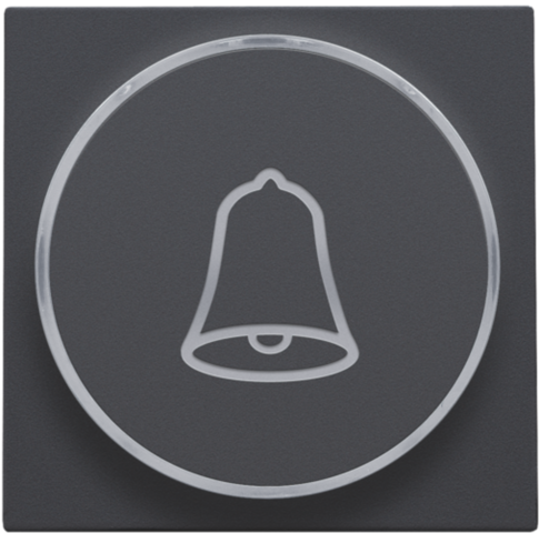 Afwerkingsset met doorschijnende ring met belsymbool voor dr