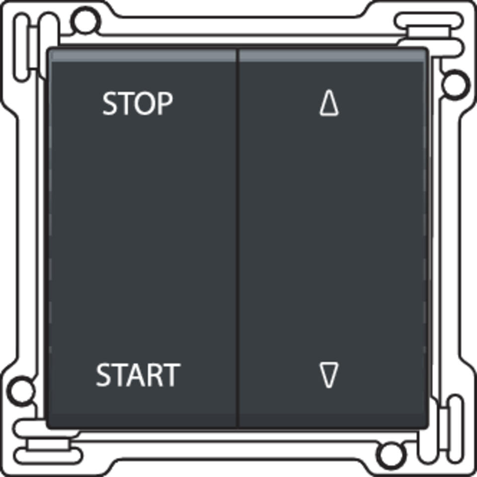 Niko 122-65905: Afwerkingsset voor elektrisch gescheiden rolluikschakelaar, anthracite coated - Image 2