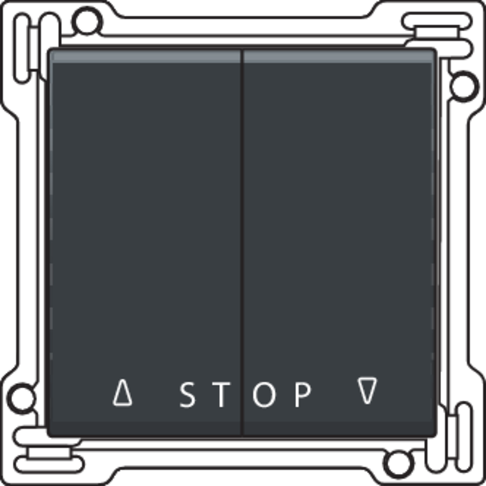 Niko 122-65918: Afwerkingsset voor tweevoudige rolluikdrukknop voor elektronische sturingen, anthracite coated - Image 2