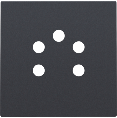 Afwerkingsset voor 5-polige telefooncontactdoos, anthracite