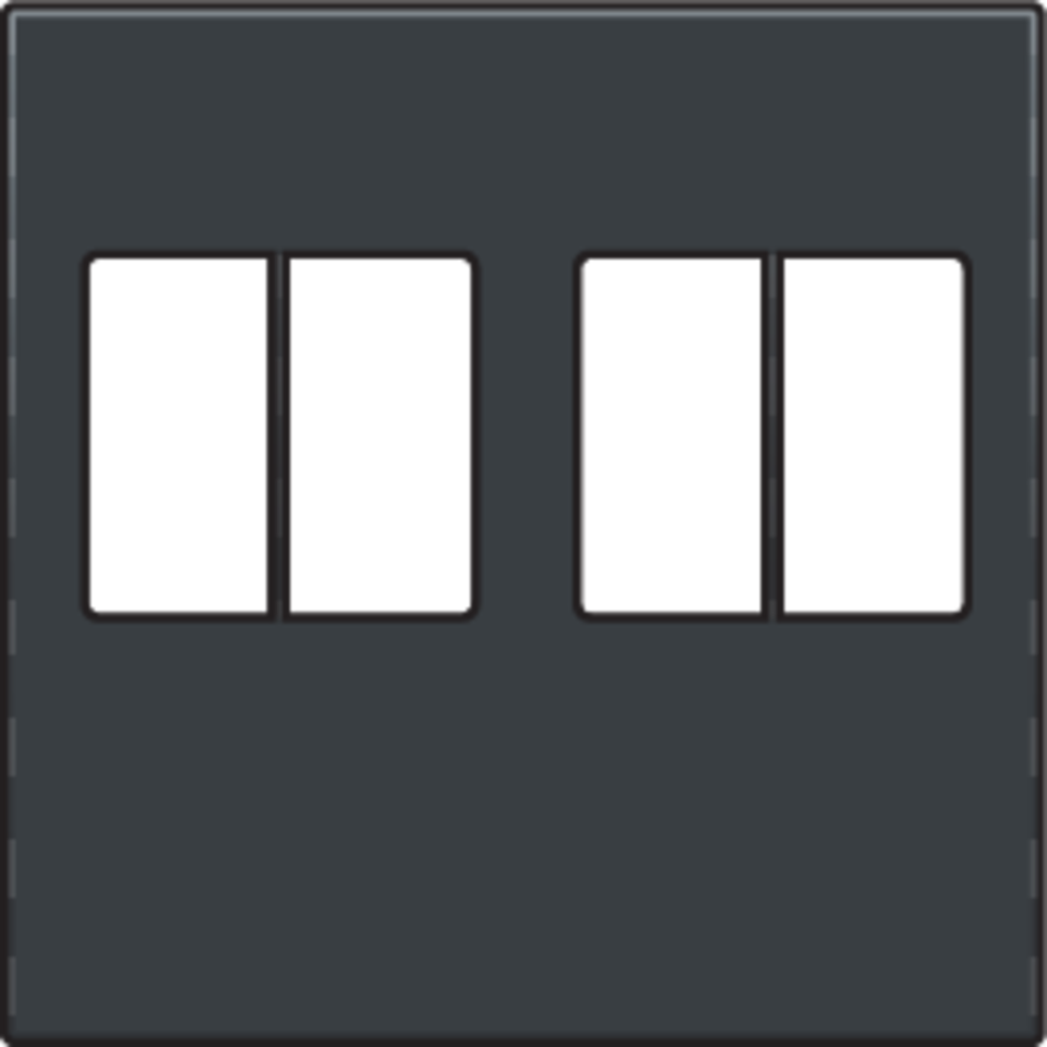 Niko 122-69701: Afwerkingsset voor tweevoudige luidsprekeraansluiting, anthracite coated - Image 2