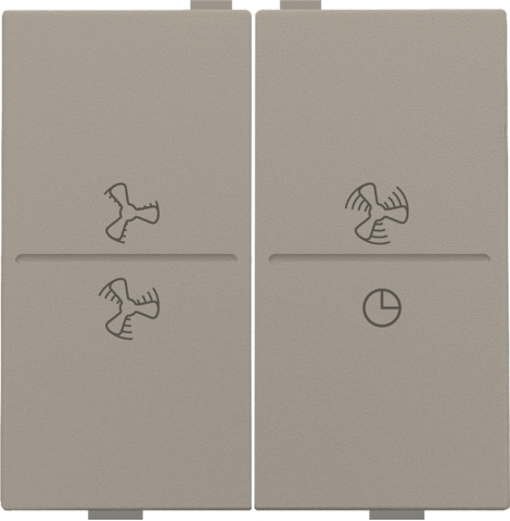 Tweevoudige toets met ventilatoropdruk 0 t.e.m. 3 voor draad