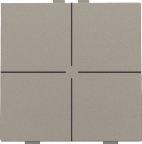Viervoudige drukknop voor Niko Home Control, bronze coated