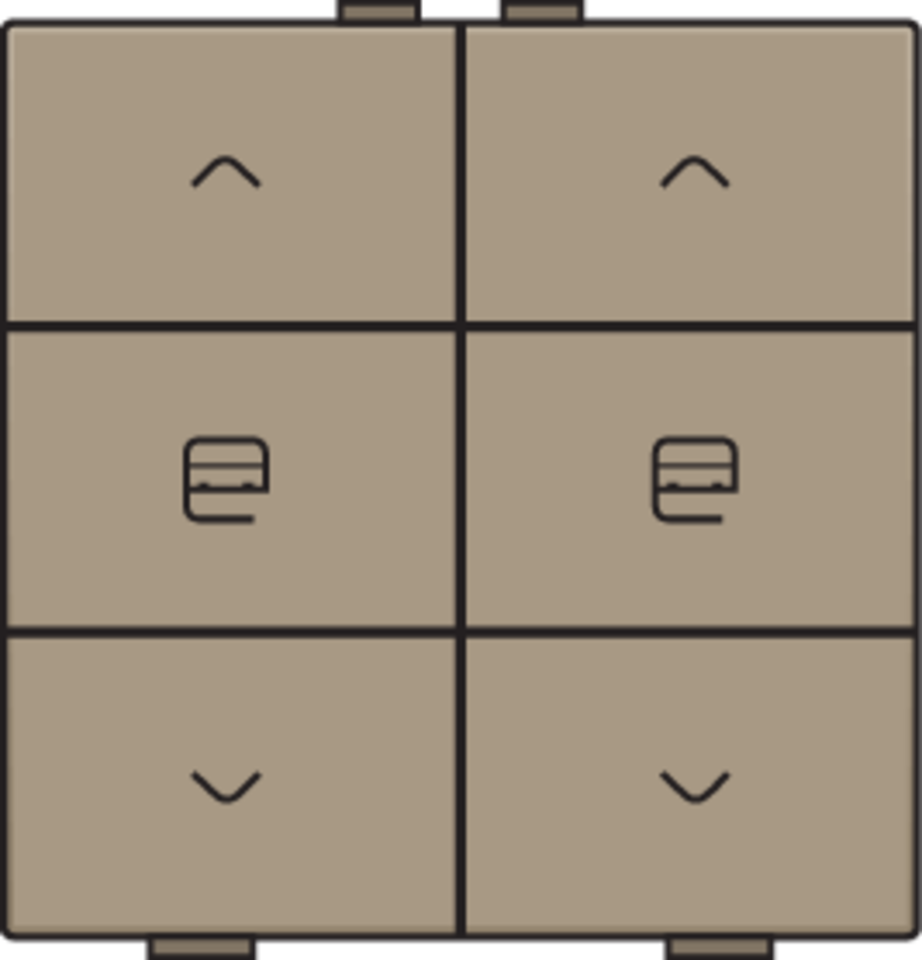 Niko 123-51036: Dubbele motorsturingsbediening voor Niko Home Control, bronze coated - Image 2