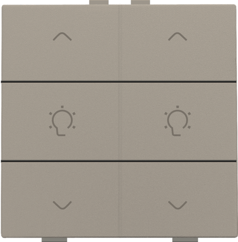 Dubbele dimbediening voor Niko Home Control, bronze coated