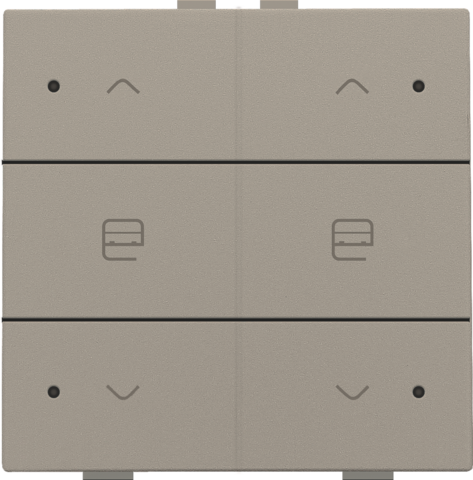 Dubbele motorsturingsbediening met led voor Niko Home Contro