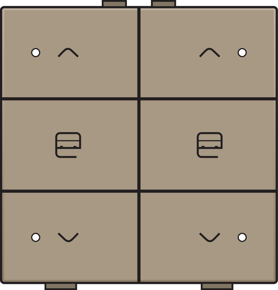 Niko 123-52036: Dubbele motorsturingsbediening met led voor Niko Home Control, bronze coated - Image 2