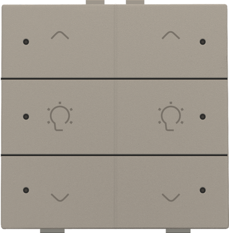 Dubbele dimbediening met led voor Niko Home Control, bronze