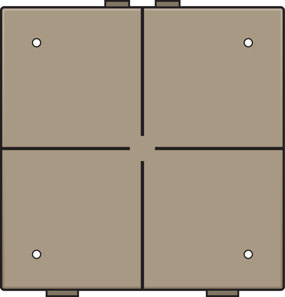 Niko 123-52204: Viervoudige drukknop met leds en comfortsensoren voor Niko Home Control, bronze coated - Image 2