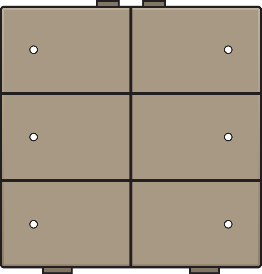 Niko 123-52206: Zesvoudige drukknop met leds en comfortsensoren voor Niko Home Control, bronze coated - Image 2