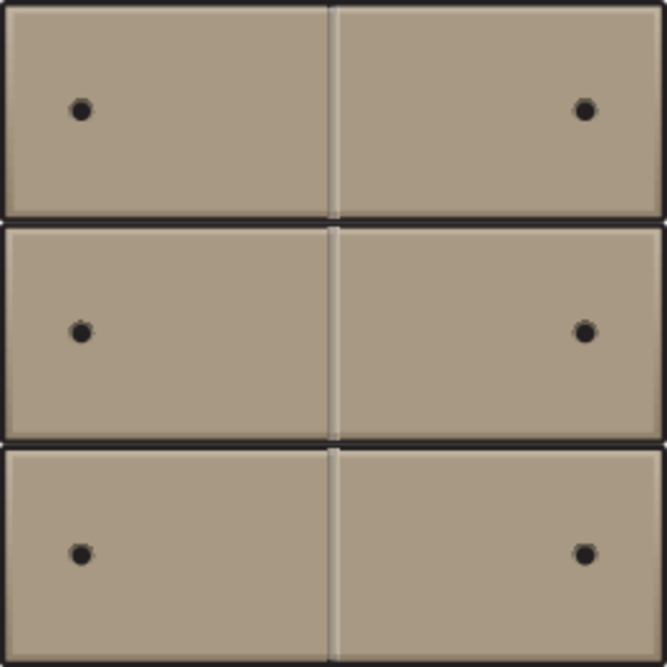 Niko 123-60150: Afwerkingsset voor 6-voudige potentiaalvrije drukknop, 24 V, met leds, bronze coated - Image 2