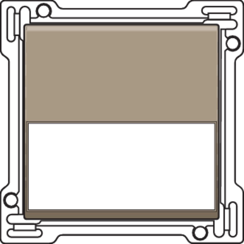 Niko 123-60905: Afwerkingsset met tekstveld voor enkelvoudige schakelaar of drukknop, bronze coated - Image 2