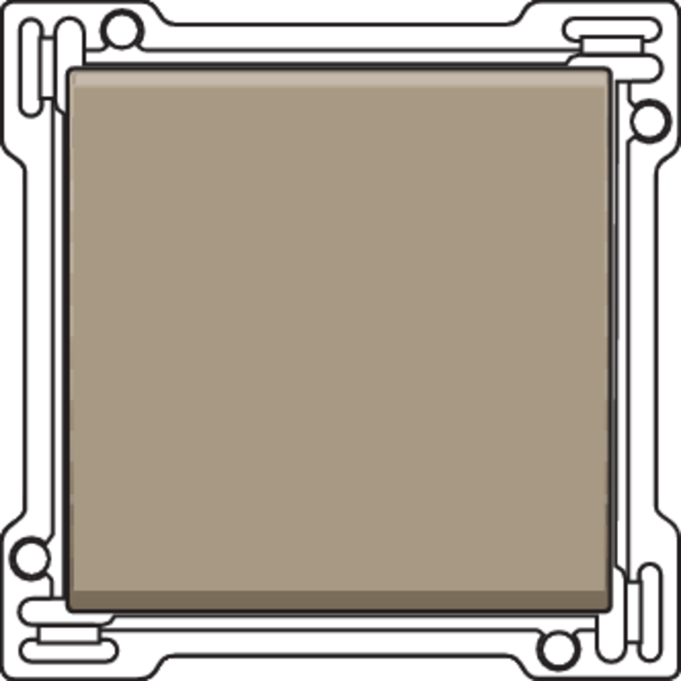 Niko 123-61105: Afwerkingsset voor enkelvoudige schakelaar of drukknop, bronze coated - Image 2