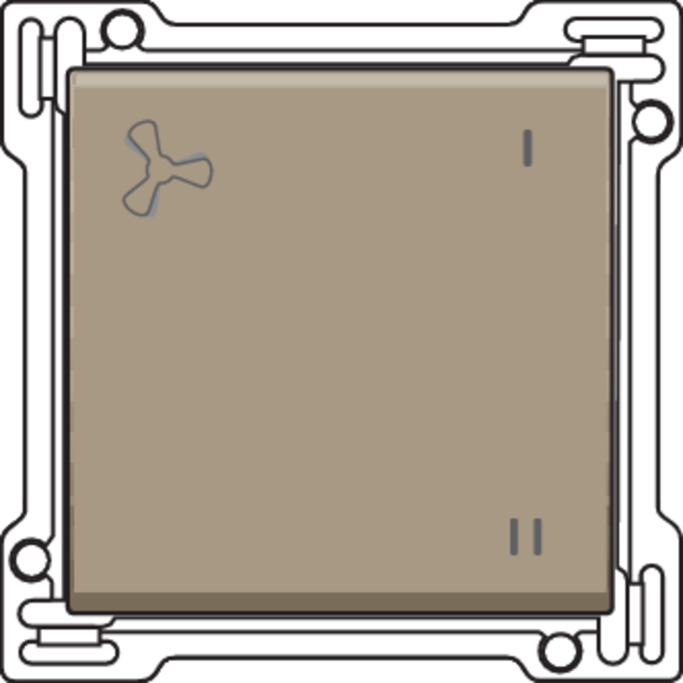 Niko 123-61106: Afwerkingsset voor mechanisch gecontroleerde ventilatiebediening, bronze coated - Image 2