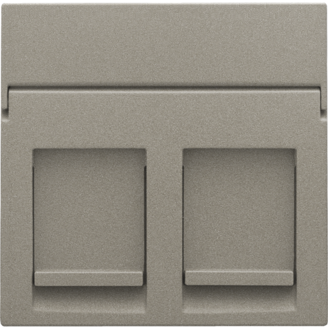 Niko 123-65200: Centraalplaat data 2x RJ, bronze coated