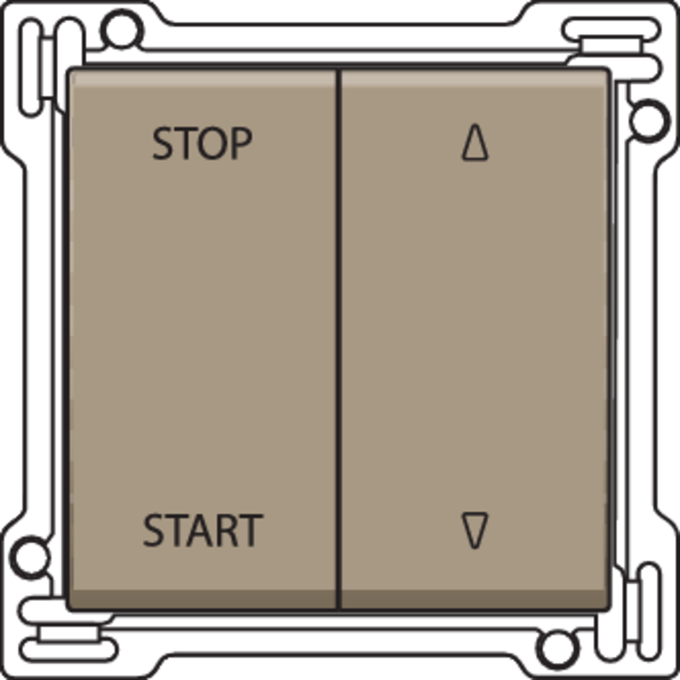 Niko 123-65905: Afwerkingsset voor elektrisch gescheiden rolluikschakelaar, bronze coated - Image 2