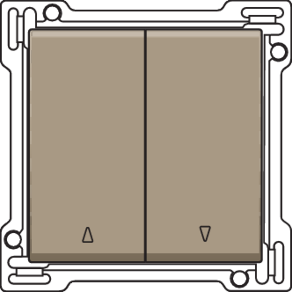 Niko 123-65914: Afwerkingsset voor tweevoudige rolluikdrukknop, bronze coated - Image 2