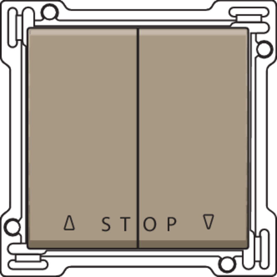 Niko 123-65918: Afwerkingsset voor tweevoudige rolluikdrukknop voor elektronische sturingen, bronze coated - Image 2