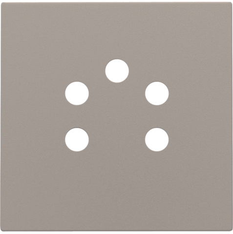 Afwerkingsset voor 5-polige telefooncontactdoos, bronze coat