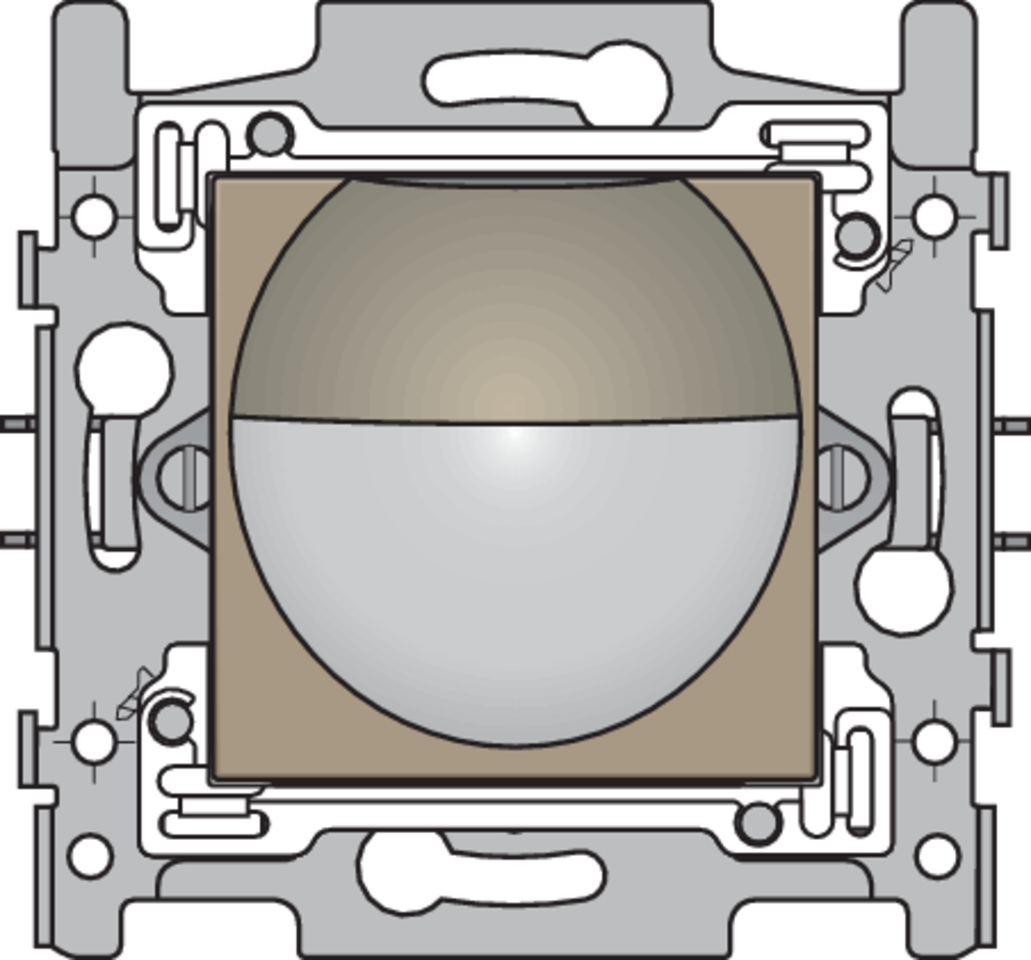Niko 123-78010: Bewegingsmelder, 230 V, 8 m, 180°, wanddetector, voor inbouwdoos, bronze coated - Image 2