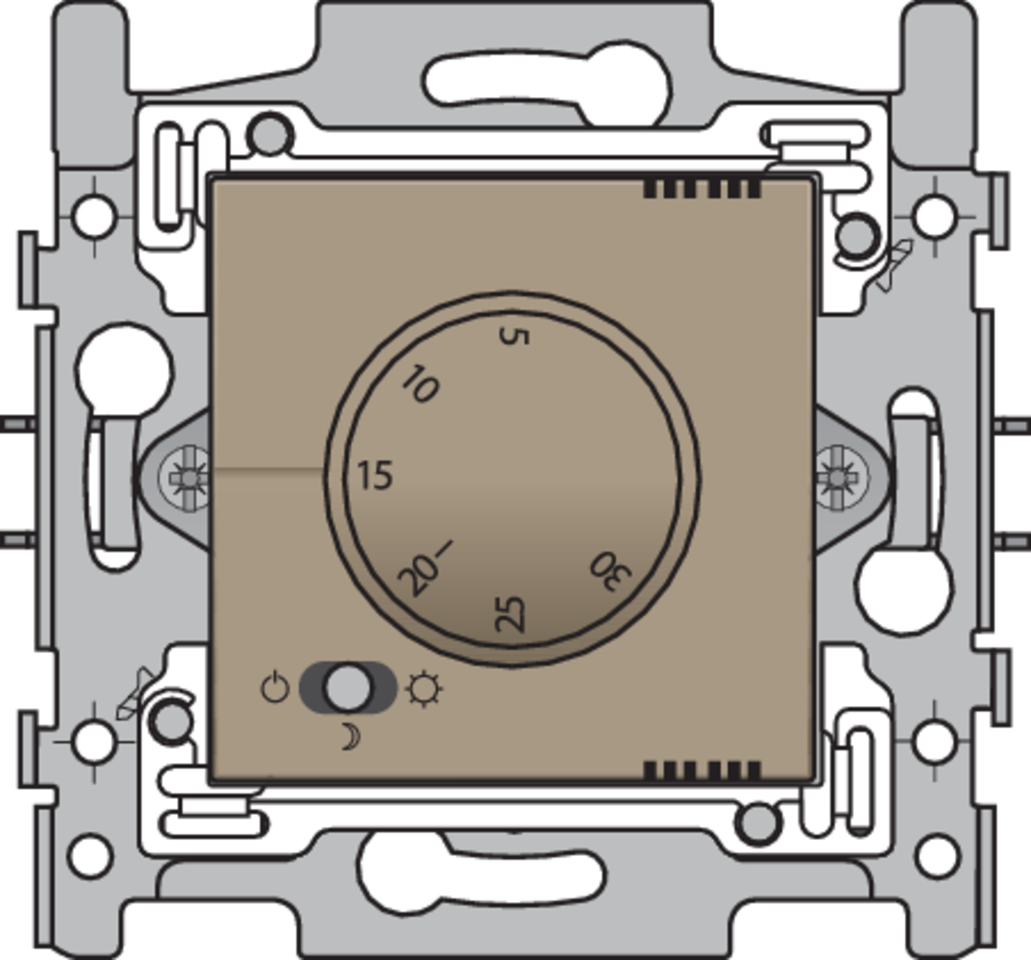 Niko 123-88000: Elektronische thermostaat, bronze coated - Image 2