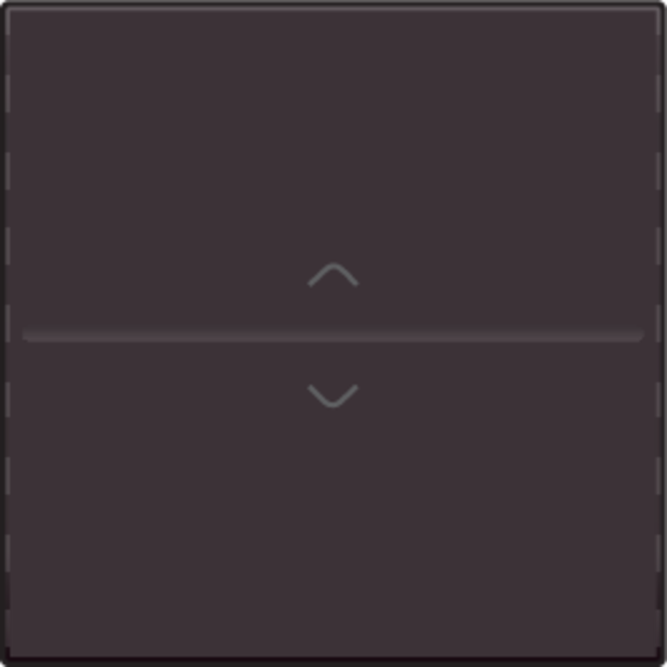 Niko 124-00004: Enkelvoudige toets met pijltjes 'op' en 'neer' voor draadloze schakelaar of drukknop met 2 bedieningsknoppen, dark brown coated - Image 2