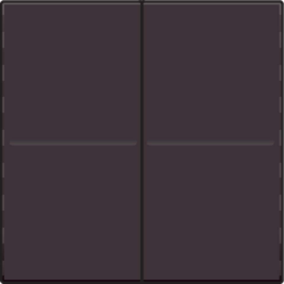 Niko 124-00007: Tweevoudige toets voor draadloze schakelaar of drukknop met 4 bedieningsknoppen, dark brown coated - Image 2