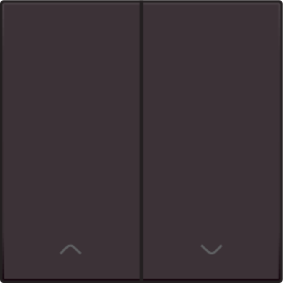 Niko 124-31006: Afwerkingsset voor dubbele elektronische rolluikschakelaar, dark brown coated - Image 2