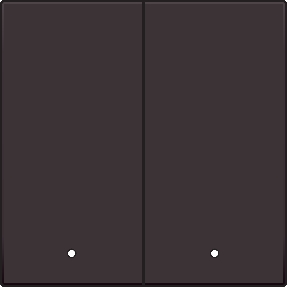 Niko 124-32004: Afwerkingsset met lens voor dubbele elektronische schakelaar of drukknop, dark brown coated - Image 2