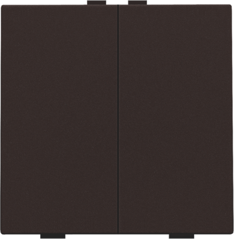 Tweevoudige drukknop voor Niko Home Control, dark brown coat