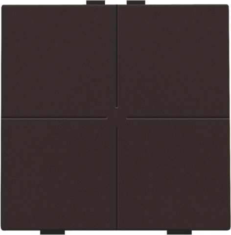 Viervoudige drukknop voor Niko Home Control, dark brown coat