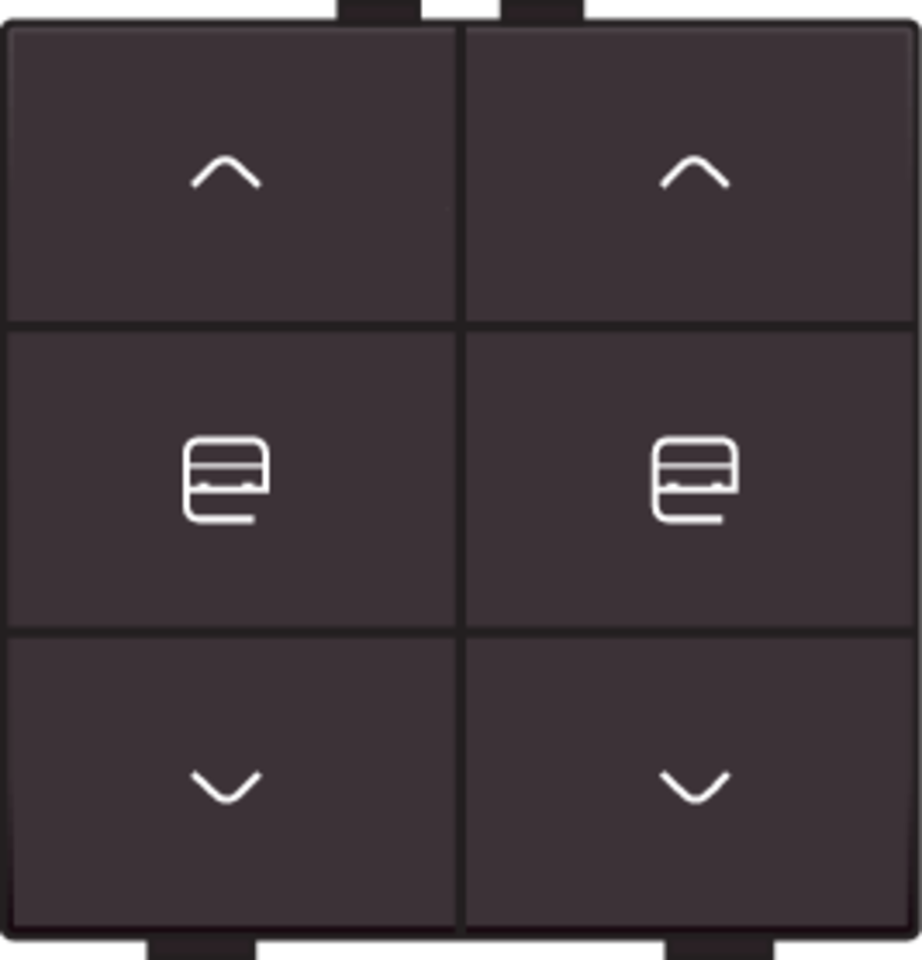 Niko 124-51036: Dubbele motorsturingsbediening voor Niko Home Control, dark brown coated - Image 2