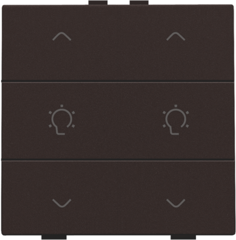 Dubbele dimbediening voor Niko Home Control, dark brown coat