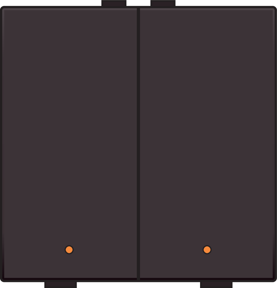 Niko 124-52202: Tweevoudige drukknop met leds en comfortsensoren voor Niko Home Control, dark brown coated - Image 2