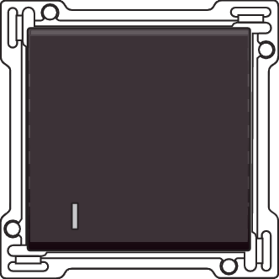 Niko 124-60005: Afwerkingsset met lens voor enkelvoudige schakelaar of drukknop, dark brown coated - Image 2