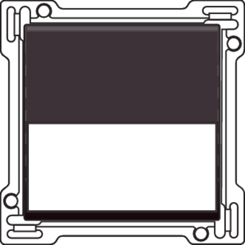 Niko 124-60905: Afwerkingsset met tekstveld voor enkelvoudige schakelaar of drukknop, dark brown coated - Image 2