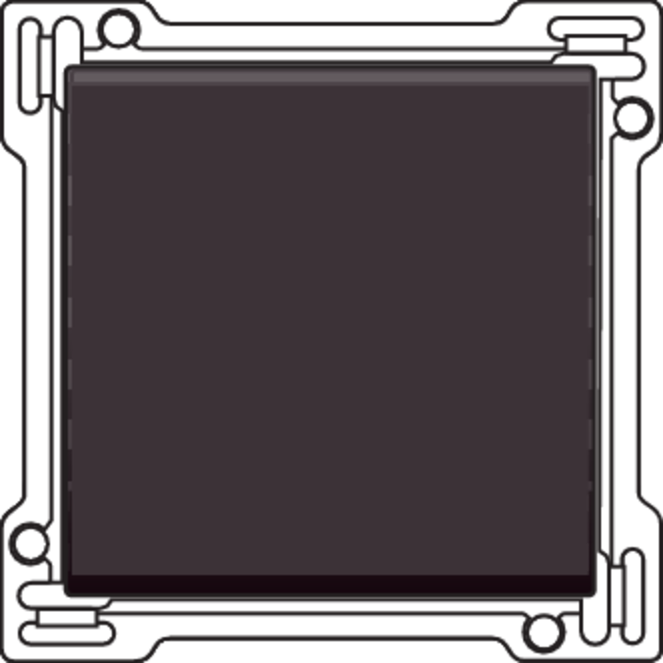 Niko 124-61105: Afwerkingsset voor enkelvoudige schakelaar of drukknop, dark brown coated - Image 2