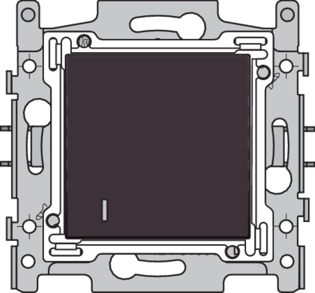 Niko 124-61900: Hotelkaartschakelaar, sokkel, schroefklemmen en afwerkingsset dark brown coated - Image 2