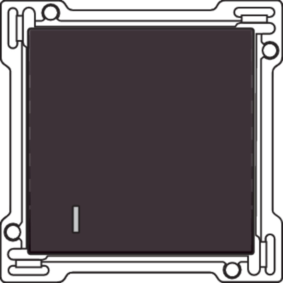 Niko 124-61901: Afwerkingsset voor hotelkaartschakelaar, dark brown coated - Image 2